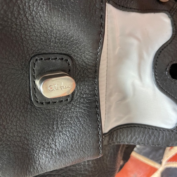 Cole Haan Large Black Pebbled Leather Saddle Bag - Picture 10 of 16